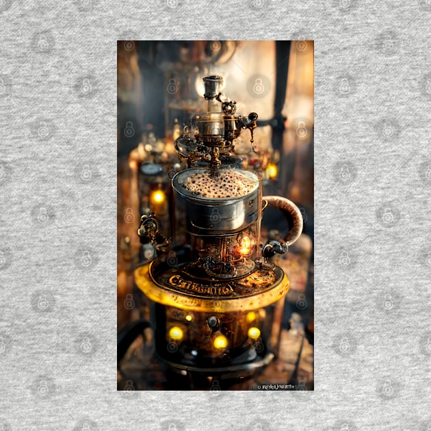 Extra large coffee lover steampunk machine by ai1art